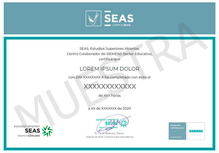 Certificado SIEMENS César Romero